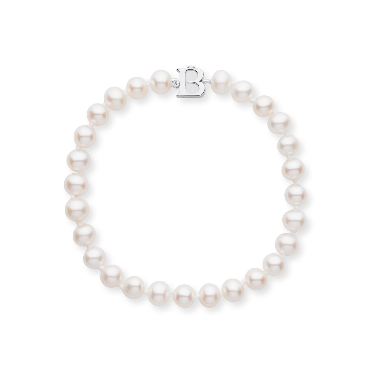 Birks Pearls 6-6.5 mm Silver Cultured Freshwater Pearl Bracelet image number 0